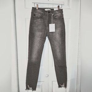 KanCan High Rise Ankle Skinny Jean- Gray